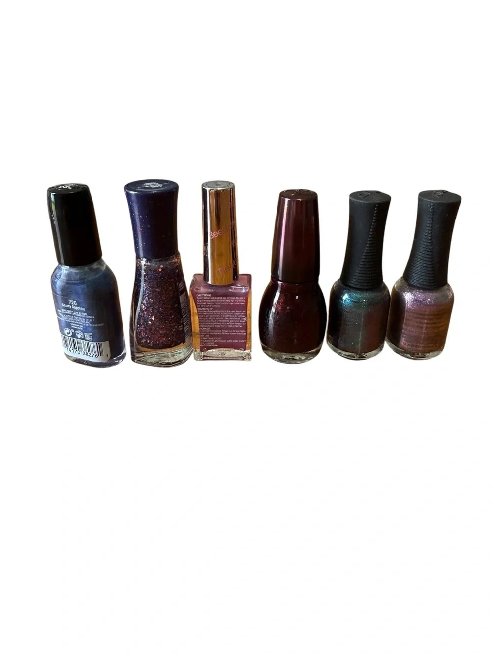 MIXED LOT OF 6 NEW NAIL POLISH-DIFFERENT BRANDS & COLORS-GREAT ASSORTMENT